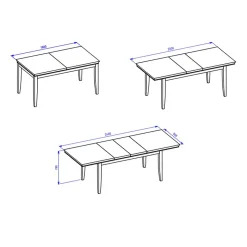 Garnero Arredamenti Tavolo 160/240cm allungabile da pranzo rovere scuro Umag Outlet