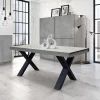Garnero Arredamenti Tavolo 160/250cm allungabile grigio cemento gambe in antracite Hildago Best