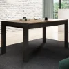 Garnero Arredamenti Tavolo 160/240cm allungabile industrial quercia opaco nero Neive Clearance