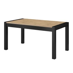 Garnero Arredamenti Tavolo 160/240cm allungabile industrial quercia opaco nero Neive Clearance