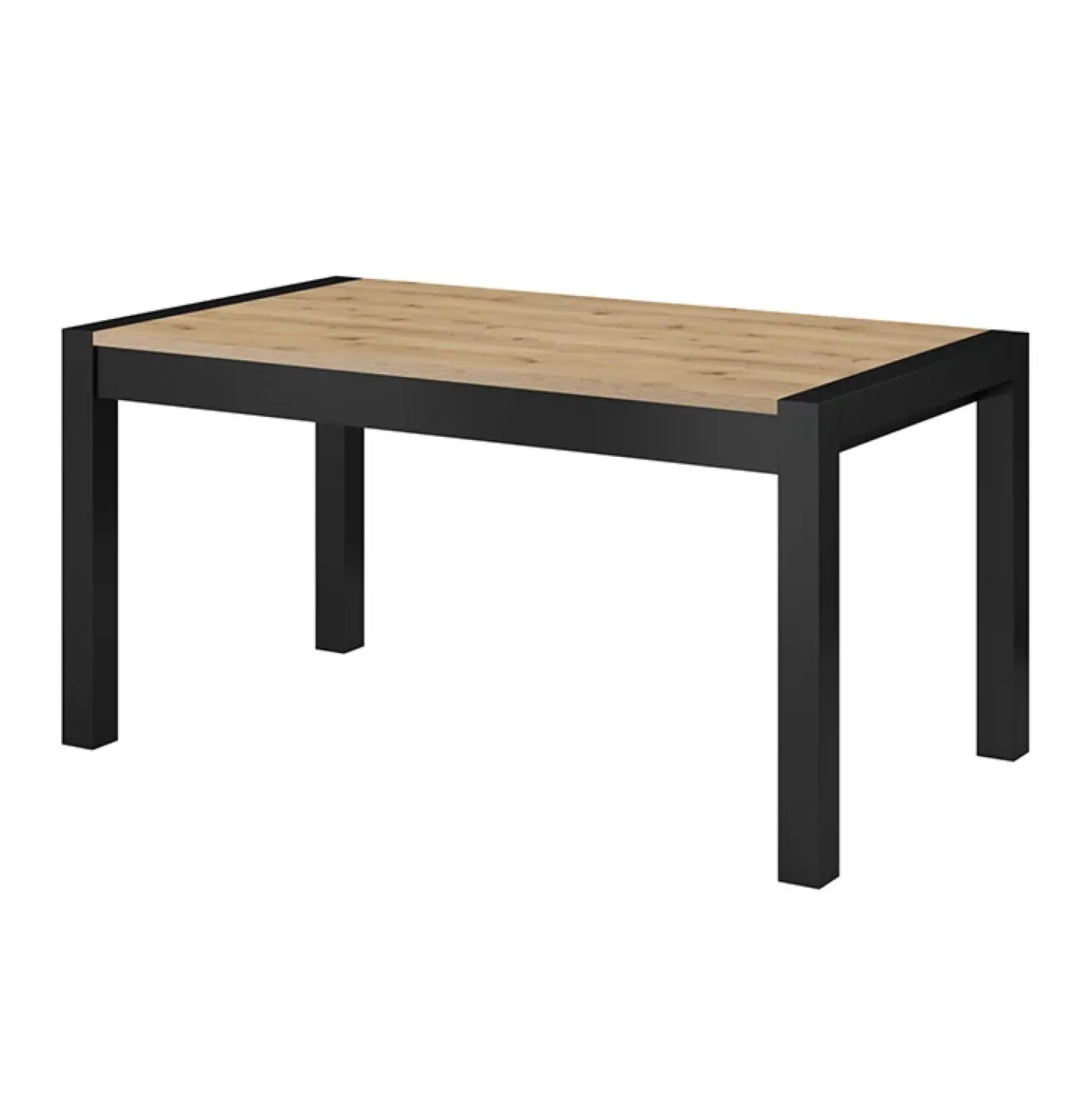 Garnero Arredamenti Tavolo 160/240cm allungabile industrial quercia opaco nero Neive Clearance