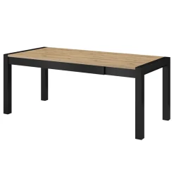 Garnero Arredamenti Tavolo 160/240cm allungabile industrial quercia opaco nero Neive Clearance