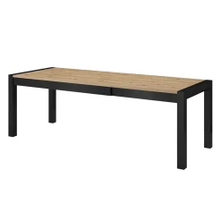 Garnero Arredamenti Tavolo 160/240cm allungabile industrial quercia opaco nero Neive Clearance