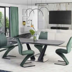 Garnero Arredamenti Tavolo 160/220cm allungabile moderno grigio scuro nero Sienna Hot