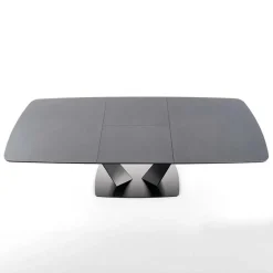 Garnero Arredamenti Tavolo 160/220cm allungabile moderno grigio scuro nero Sienna Hot