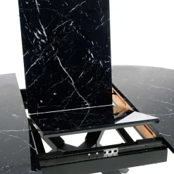 Garnero Arredamenti Tavolo 130/180cm allungabile moderno marmo nero Aspen Clearance