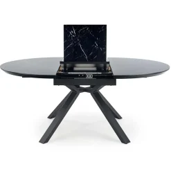 Garnero Arredamenti Tavolo 130/180cm allungabile moderno marmo nero Aspen Clearance