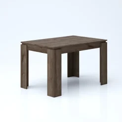 Garnero Arredamenti Tavolo 120/160cm allungabile moderno legno rovere scuro Atena Noce Hot
