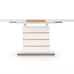 Garnero Arredamenti Tavolo 140/180cm allungabile moderno bianco lucido quercia Driade Hot