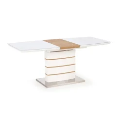 Garnero Arredamenti Tavolo 140/180cm allungabile moderno bianco lucido quercia Driade Hot