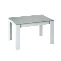 Garnero Arredamenti Tavolo 140/190cm allungabile moderno bianco opaco cemento Zander Clearance