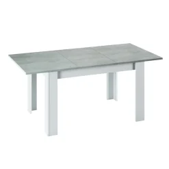 Garnero Arredamenti Tavolo 140/190cm allungabile moderno bianco opaco cemento Zander Clearance