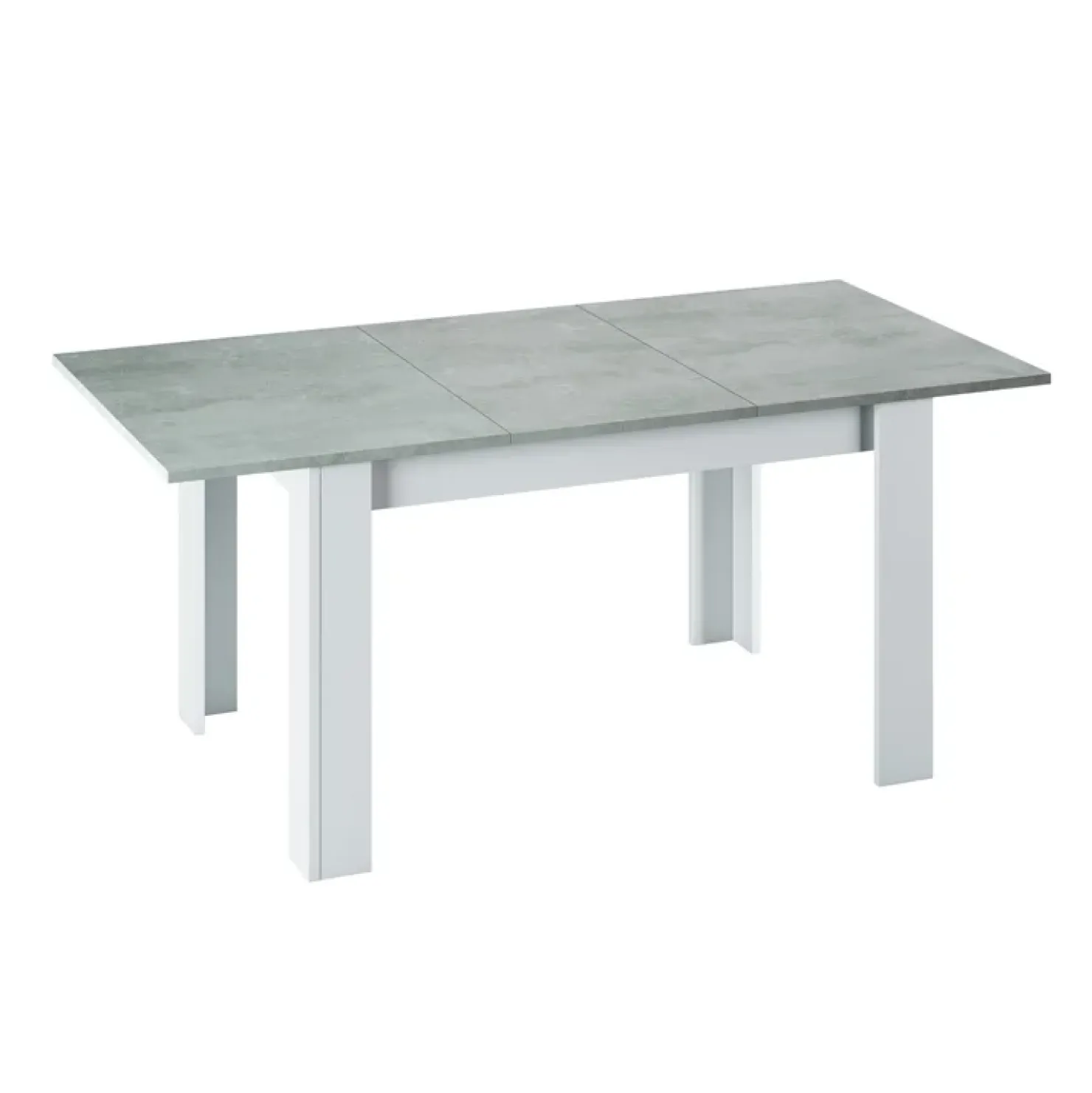 Garnero Arredamenti Tavolo 140/190cm allungabile moderno bianco opaco cemento Zander Clearance