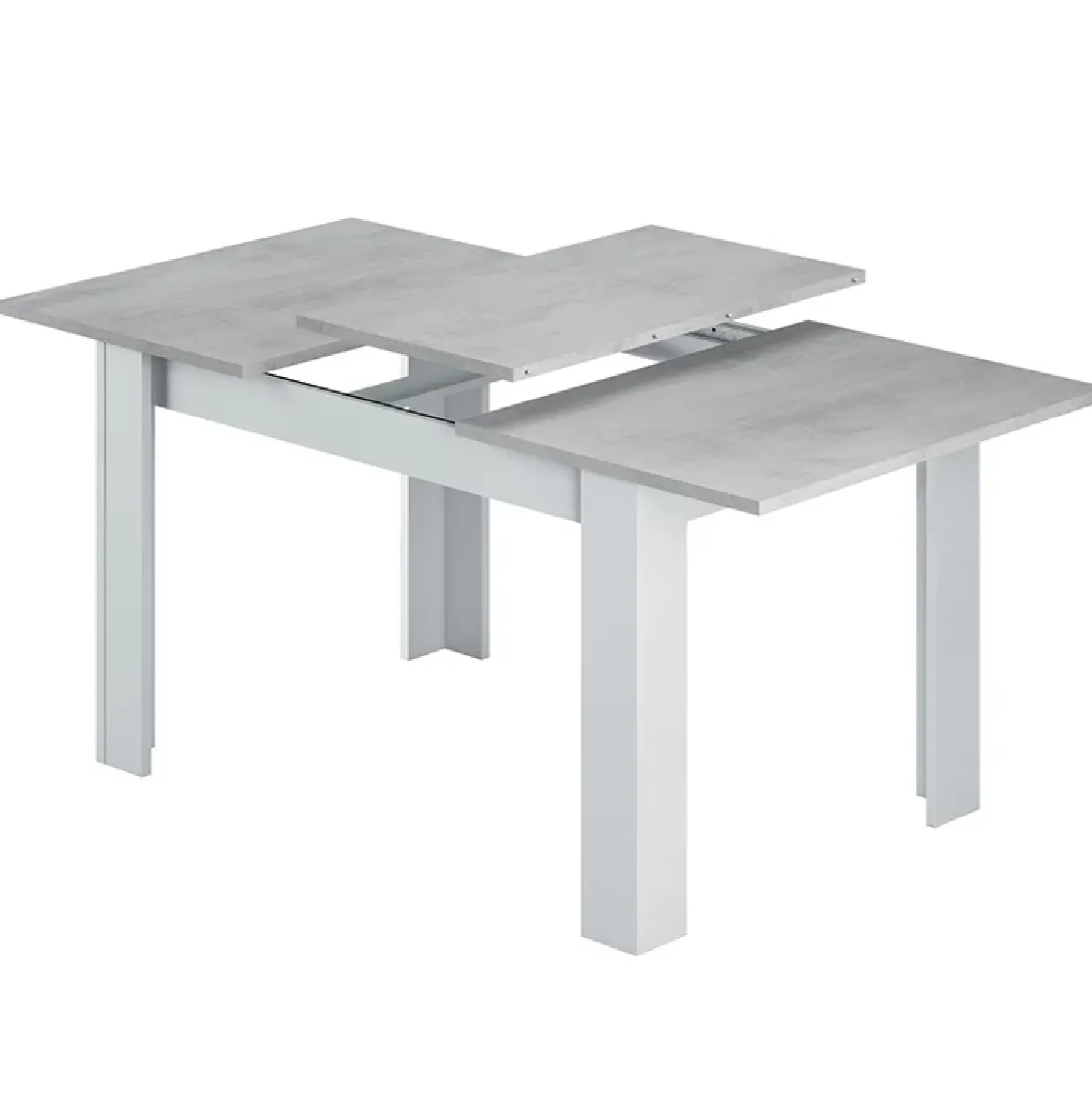 Garnero Arredamenti Tavolo 140/190cm allungabile moderno bianco opaco cemento Zander Clearance