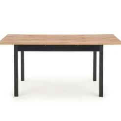 Garnero Arredamenti Tavolo 124/168cm allungabile moderno rovere wotan nero Sabo