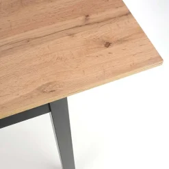 Garnero Arredamenti Tavolo 124/168cm allungabile moderno rovere wotan nero Sabo