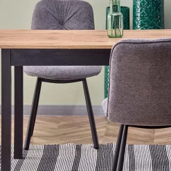 Garnero Arredamenti Tavolo 124/168cm allungabile moderno rovere wotan nero Sabo