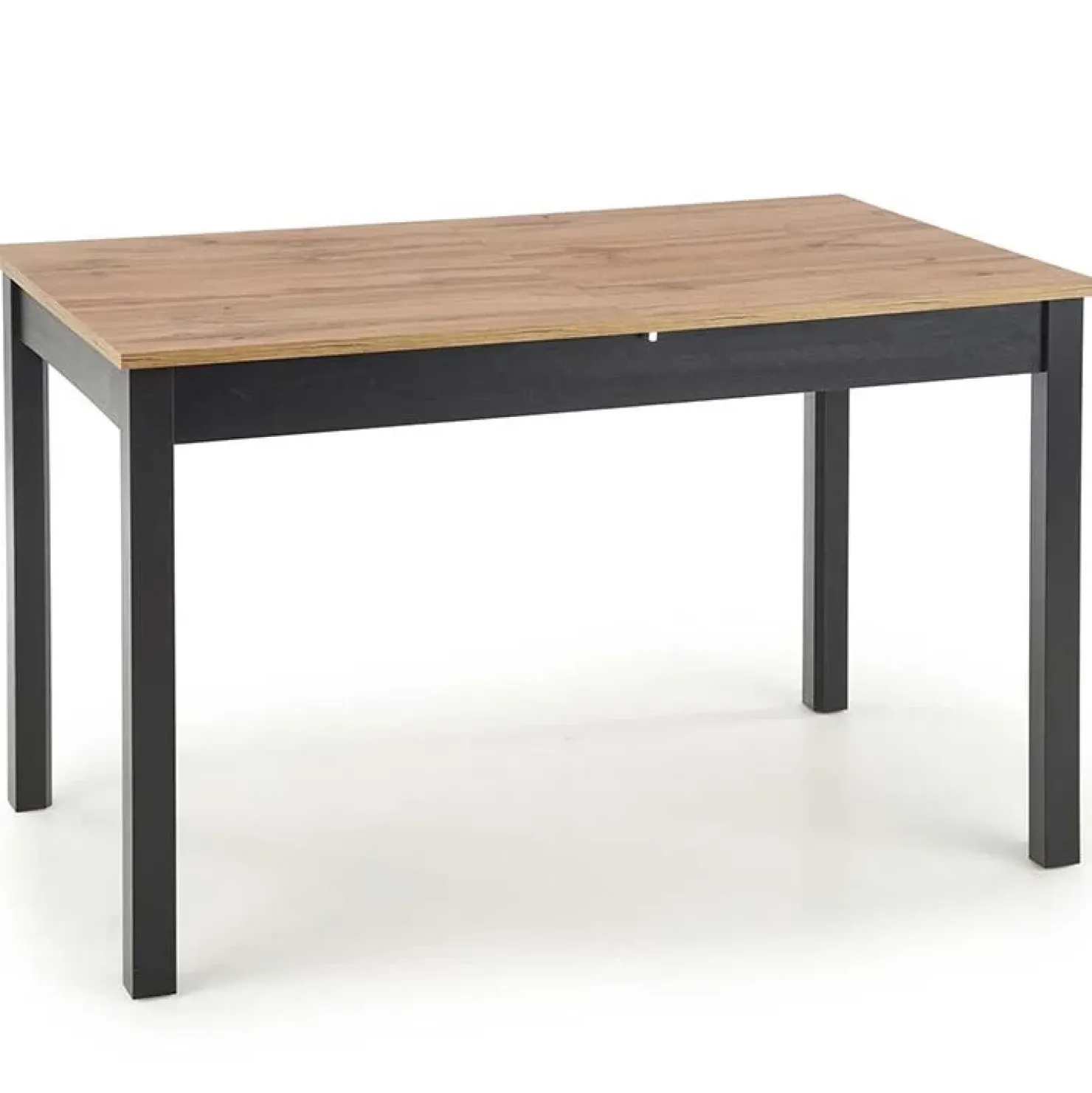 Garnero Arredamenti Tavolo 124/168cm allungabile moderno rovere wotan nero Sabo