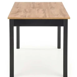 Garnero Arredamenti Tavolo 124/168cm allungabile moderno rovere wotan nero Sabo