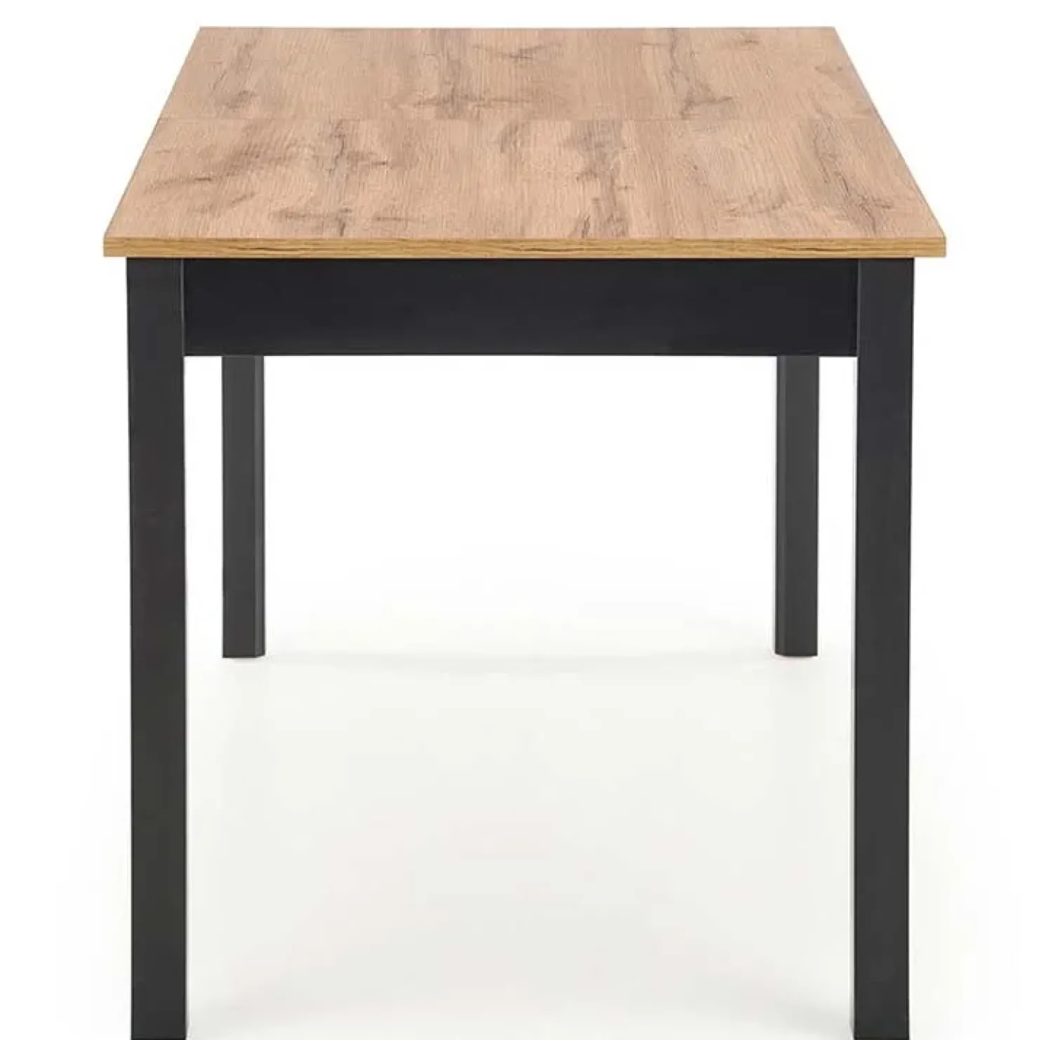 Garnero Arredamenti Tavolo 124/168cm allungabile moderno rovere wotan nero Sabo