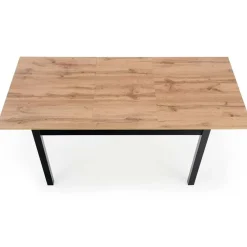 Garnero Arredamenti Tavolo 124/168cm allungabile moderno rovere wotan nero Sabo