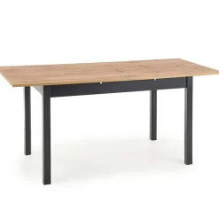 Garnero Arredamenti Tavolo 124/168cm allungabile moderno rovere wotan nero Sabo