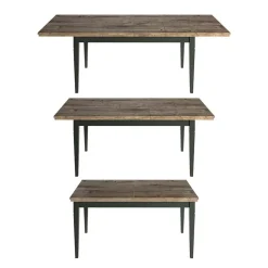 Garnero Arredamenti Tavolo 160/200/240cm allungabile moderno scuro quercia Texel Verde