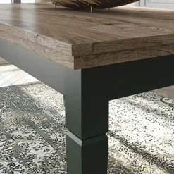 Garnero Arredamenti Tavolo 160/200/240cm allungabile moderno scuro quercia Texel Verde