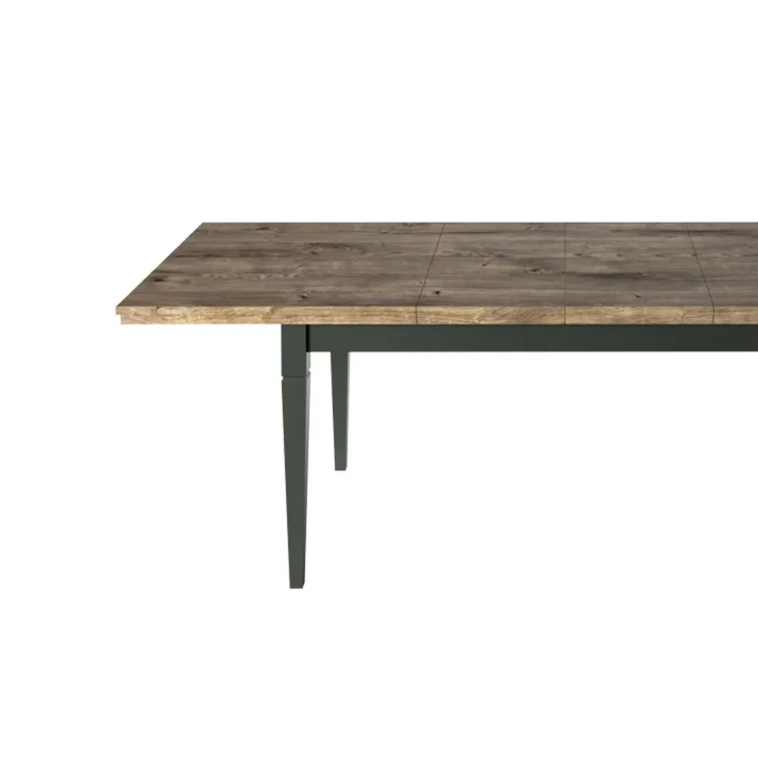 Garnero Arredamenti Tavolo 160/200/240cm allungabile moderno scuro quercia Texel Verde