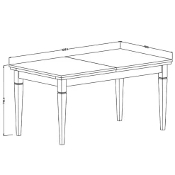 Garnero Arredamenti Tavolo 160/200/240cm allungabile moderno scuro quercia Texel Verde