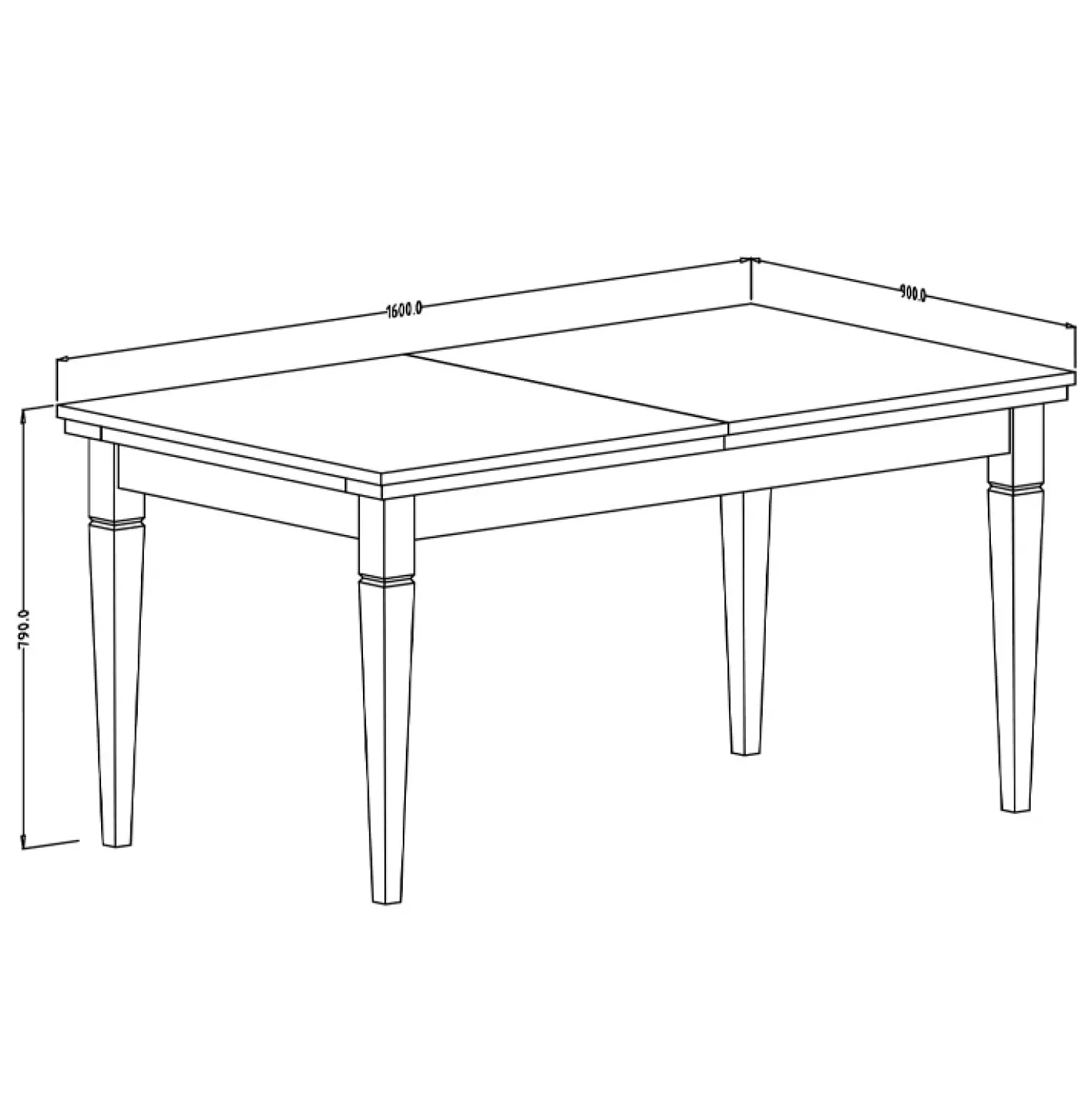 Garnero Arredamenti Tavolo 160/200/240cm allungabile moderno scuro quercia Texel Verde