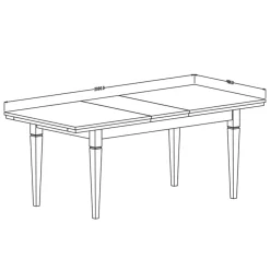 Garnero Arredamenti Tavolo 160/200/240cm allungabile moderno scuro quercia Texel Verde