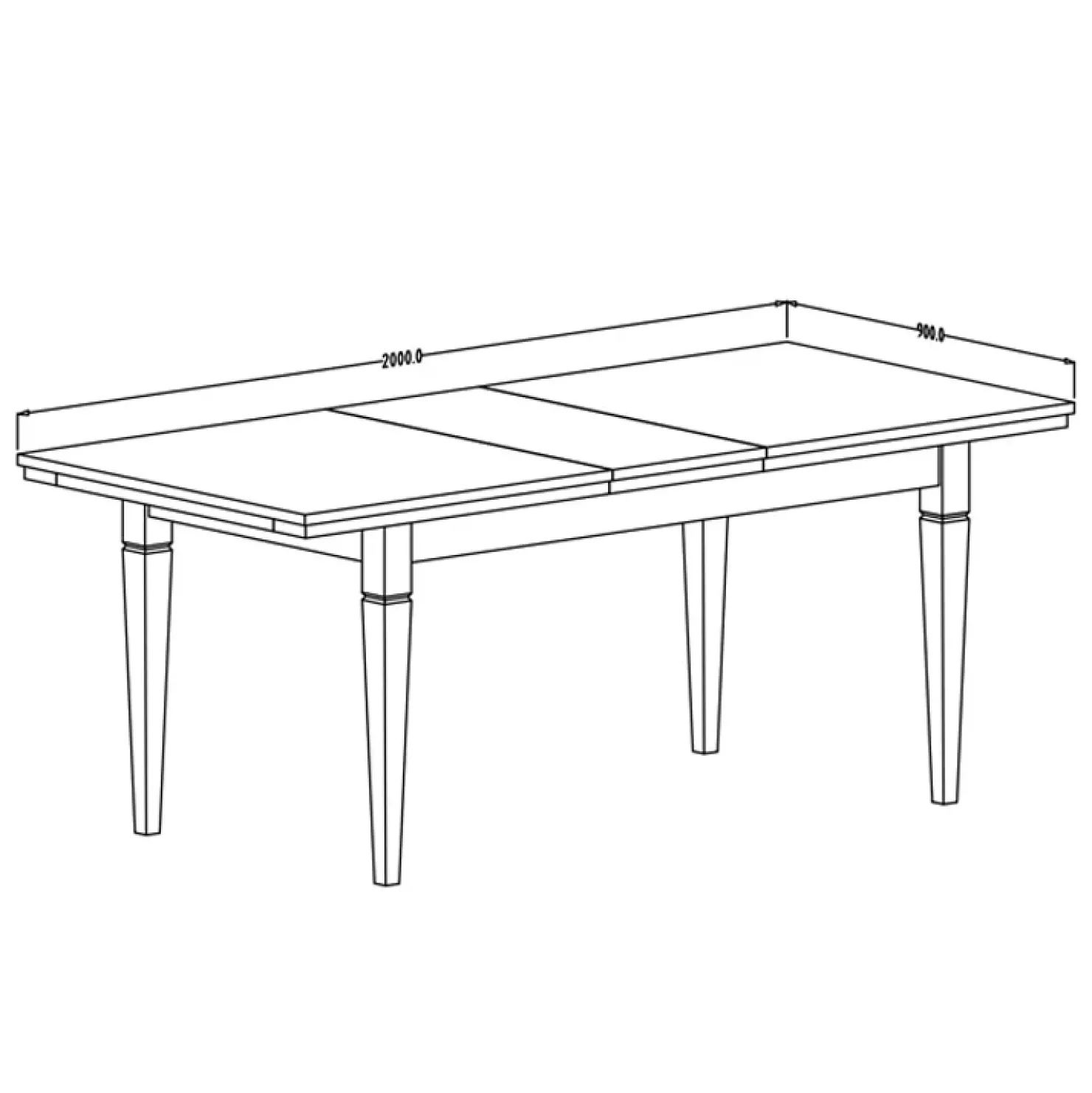 Garnero Arredamenti Tavolo 160/200/240cm allungabile moderno scuro quercia Texel Verde