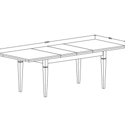 Garnero Arredamenti Tavolo 160/200/240cm allungabile moderno scuro quercia Texel Verde