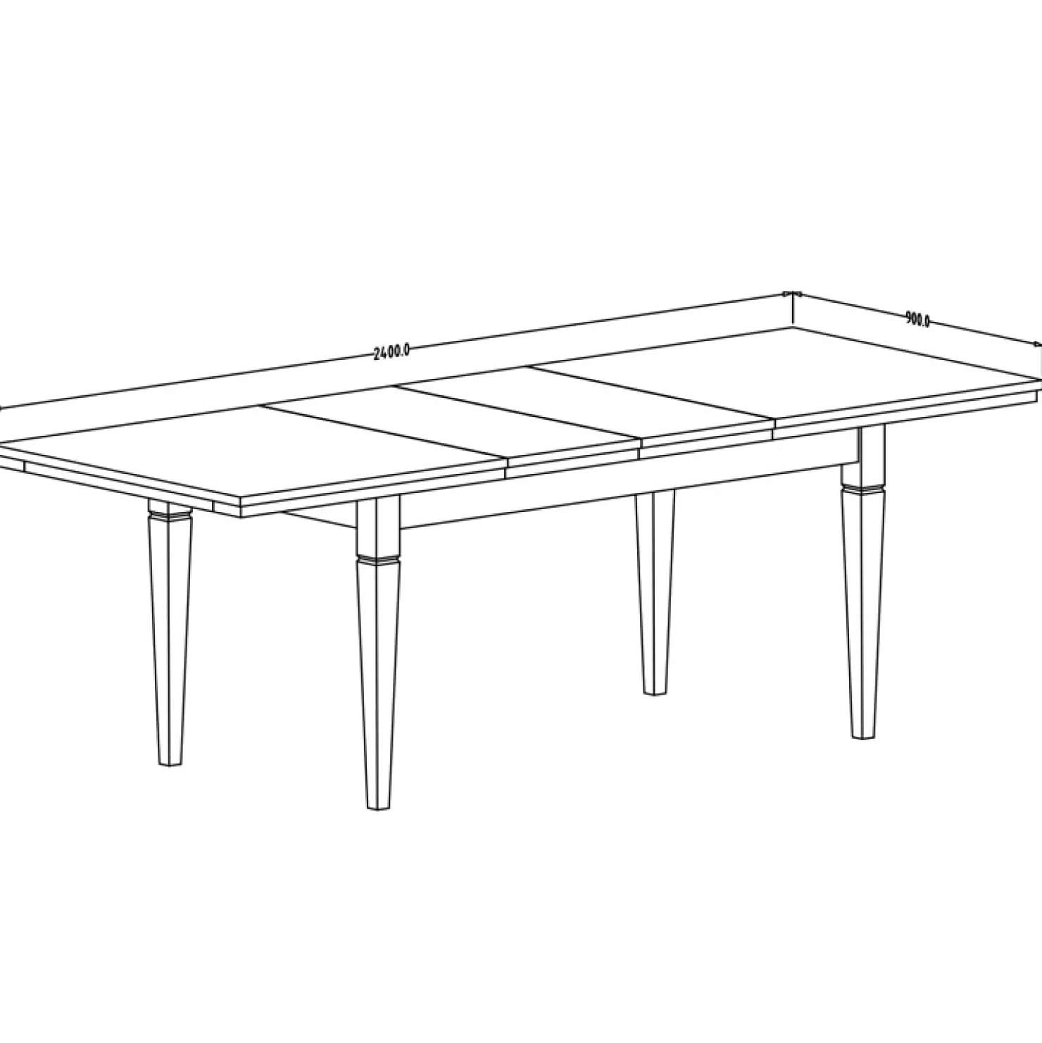 Garnero Arredamenti Tavolo 160/200/240cm allungabile moderno scuro quercia Texel Verde
