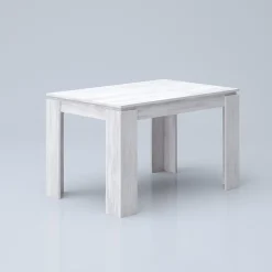 Garnero Arredamenti Tavolo 120/160cm allungabile moderno legno Atena Bianco Frassinato Outlet