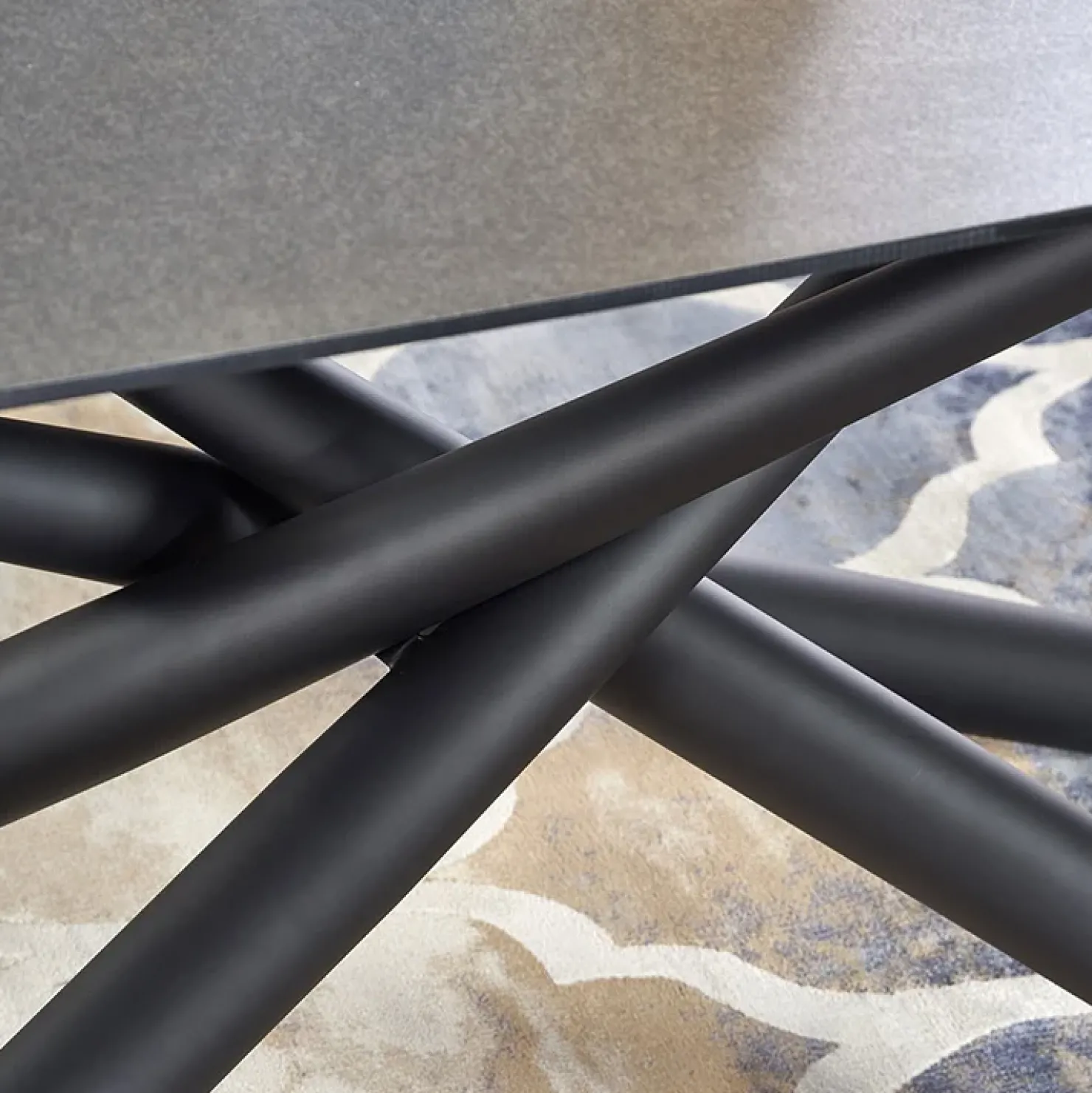 Garnero Arredamenti Tavolo 180/240cm allungabile moderno grigio scuro nero Uruk Outlet