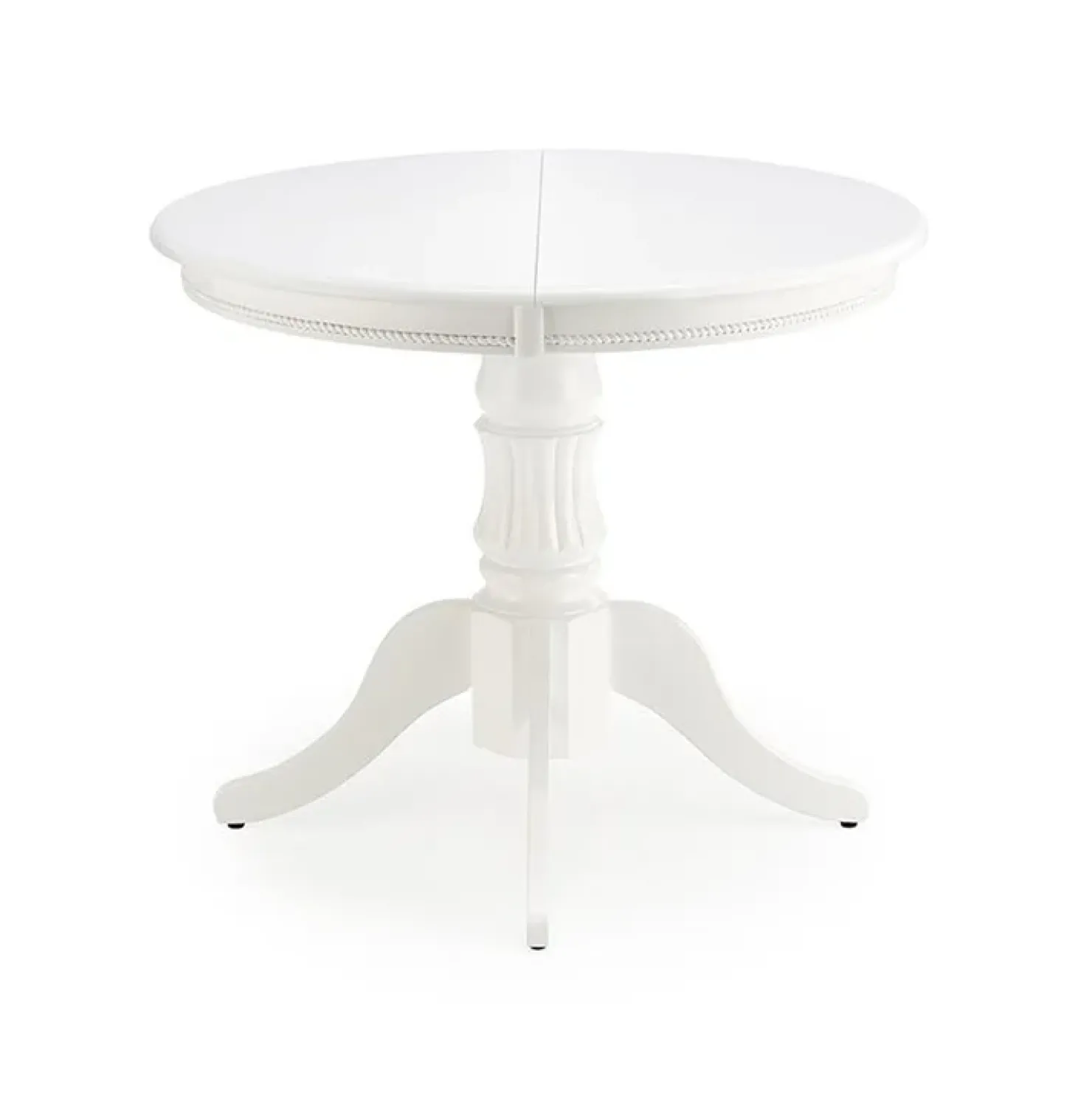 Garnero Arredamenti Tavolo 90/124cm allungabile rotondo moderno bianco Circle Bianco Opaco Outlet