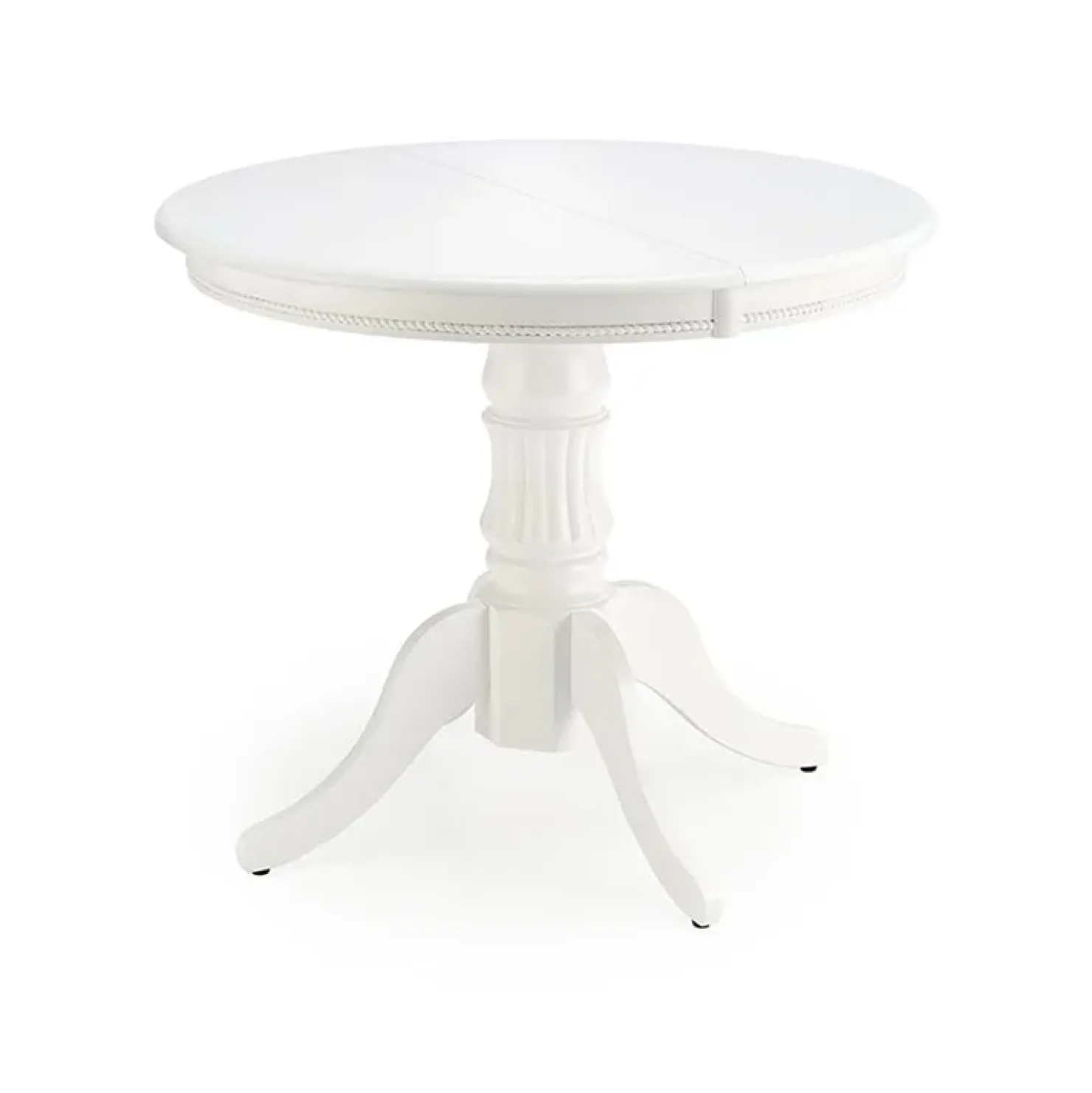 Garnero Arredamenti Tavolo 90/124cm allungabile rotondo moderno bianco Circle Bianco Opaco Outlet