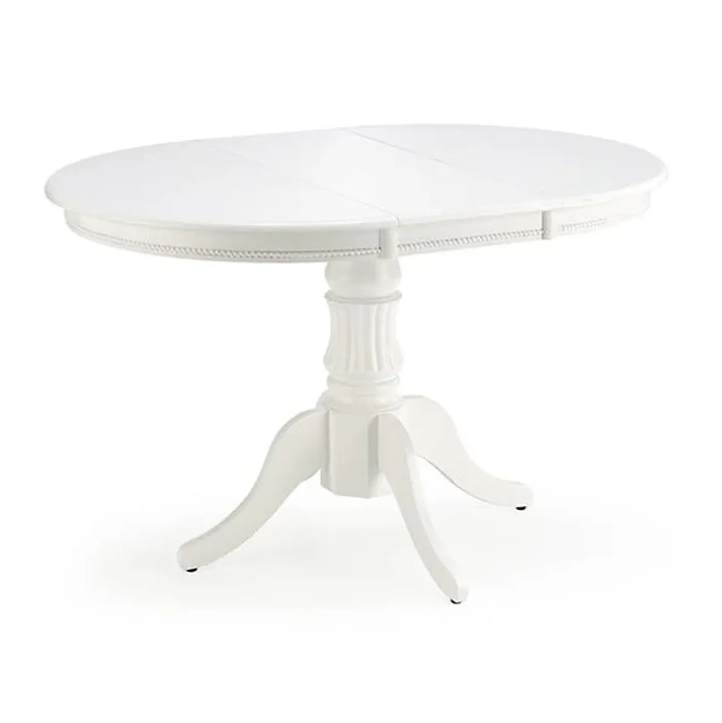 Garnero Arredamenti Tavolo 90/124cm allungabile rotondo moderno bianco Circle Bianco Opaco Outlet