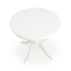 Garnero Arredamenti Tavolo 90/124cm allungabile rotondo moderno bianco Circle Bianco Opaco Outlet