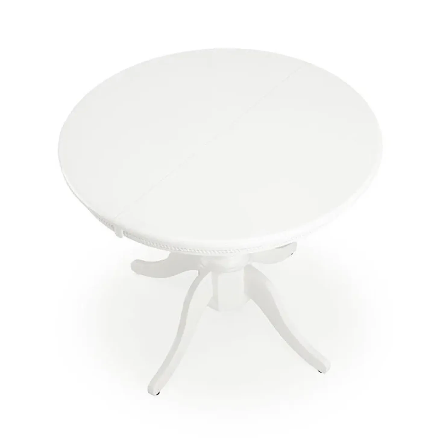 Garnero Arredamenti Tavolo 90/124cm allungabile rotondo moderno bianco Circle Bianco Opaco Outlet