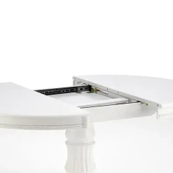 Garnero Arredamenti Tavolo 90/124cm allungabile rotondo moderno bianco Circle Bianco Opaco Outlet