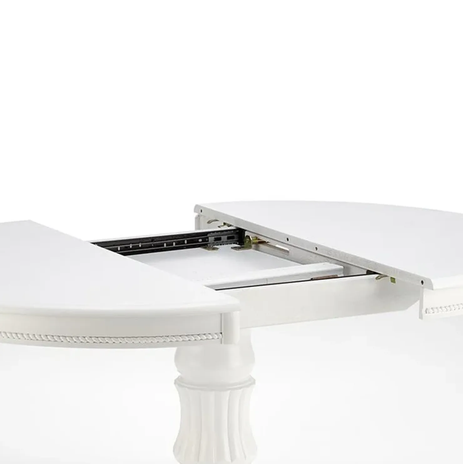 Garnero Arredamenti Tavolo 90/124cm allungabile rotondo moderno bianco Circle Bianco Opaco Outlet