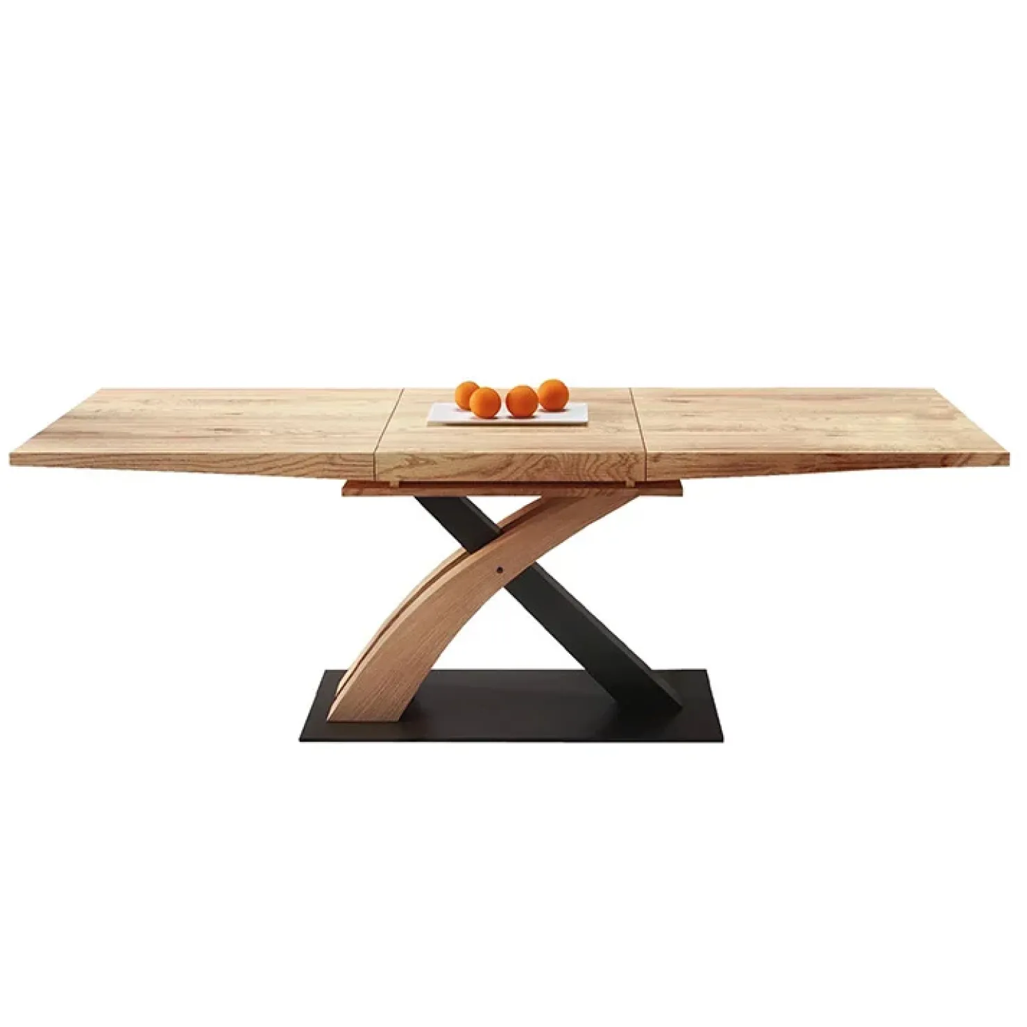 Garnero Arredamenti Tavolo 160/220cm allungabile rovere nero Iride Gihome® Rovere Rustico - Nero Lucido Best