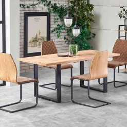 Garnero Arredamenti Tavolo 135/185cm allungabile rovere miele nodato nero Murten