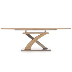 Garnero Arredamenti Tavolo 160/220cm allungabile rovere sonoma Iride Gihome® Rovere - Grigio Sale