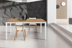 Garnero Arredamenti Tavolo 140/200cm allungabile rovere naturale bianco Mark Rovere - Bianco Best