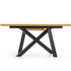 Garnero Arredamenti Tavolo 160/200cm allungabile rovere acciaio nero Papavero Gihome® New