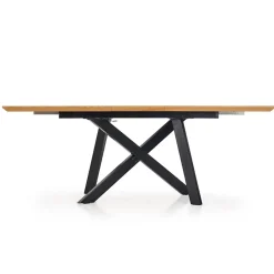 Garnero Arredamenti Tavolo 160/200cm allungabile rovere acciaio nero Papavero Gihome® New